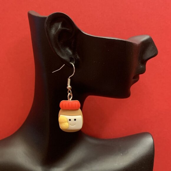 Peanut Butter Earring, Funny Food Earrings, Gift Idea, Silly Earring, Novelty - Picture 3 of 4